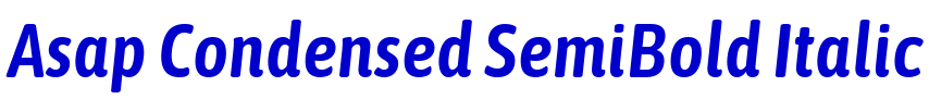 Asap Condensed SemiBold Italic 字体